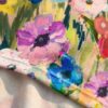 One-Shoulder Floral Print Top — Watercolour Meadow, Fitted Sleeveless