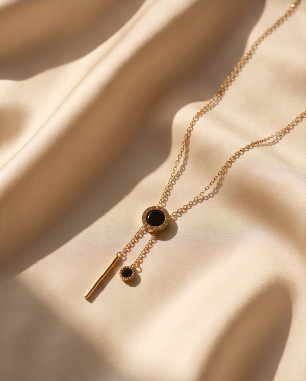 img_0221-2 Gold-Tone Stainless Steel Lariat Necklace – Black Onyx Drop Pendants