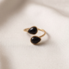 img_0719-2 Gold-Tone Stainless Steel Double Teardrop Ring – Black Marble Stone