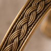 Vintage Antique Gold Braided Cuff Bracelet – Woven Pattern Bangle