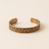 Vintage Antique Gold Braided Cuff Bracelet – Woven Pattern Bangle