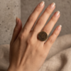 img_0744-2 Vintage Bronze Arabic Calligraphy Coin Ring – Scalloped Border Statement Ring