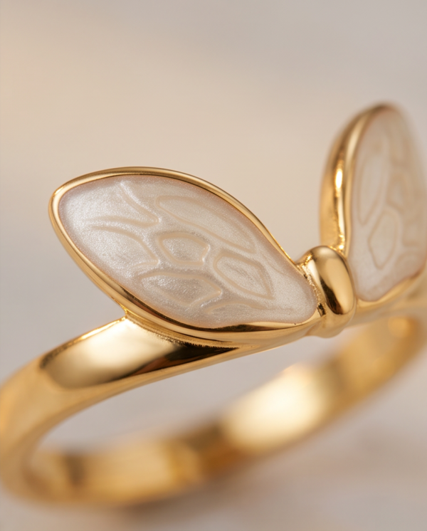 img_0759 Gold-Tone Stainless Steel Sunburst Ring – White Stone Sun Design
