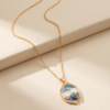 Gold-Tone Stainless Steel Ocean Pendant Necklace – Starfish & Shell Charm