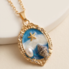 Gold-Tone Stainless Steel Ocean Pendant Necklace – Starfish & Shell Charm
