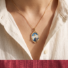 Gold-Tone Stainless Steel Ocean Pendant Necklace – Starfish & Shell Charm