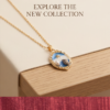 Gold-Tone Stainless Steel Ocean Pendant Necklace – Starfish & Shell Charm