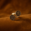 Vintage Gold-Tone Double Coin Ring – “أنت عمري” Arabic Engraved Statement Ring