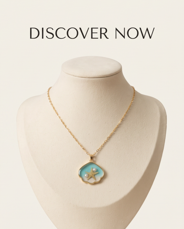 img_0831 Gold-Tone Stainless Steel Shell Pendant Necklace – Ombré Starfish & Pearl Charm