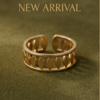 img_0890 Gold-Tone Stainless Steel Open Cutout Ring – Leaf Link Design