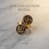 Vintage Gold-Tone Double Coin Arabic Engraved Statement Ring
