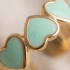 img_0961 Mint Enamel Heart Band Ring — Gold-Tone Stainless Steel, Adjustable
