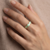 img_0962 Mint Enamel Heart Band Ring — Gold-Tone Stainless Steel, Adjustable