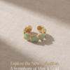 img_0963 Mint Enamel Heart Band Ring — Gold-Tone Stainless Steel, Adjustable