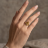 Seashell Signet Ring — Gold-Tone Stainless Steel, Sculpted Fan Design