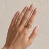 Openwork Butterfly Ring — Gold-Tone Stainless Steel, Filigree Design