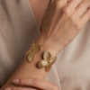 img_1087 Butterfly Open Cuff Bracelet — Gold-Tone Stainless Steel, Adjustable