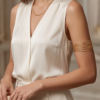 Multi-Strand Arm Cuff Armlet — Gold-Tone Stainless Steel, Adjustable