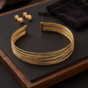 Multi-Strand Collar Necklace — Gold-Tone Stainless Steel, Layered Choker