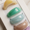 Chunky Marbled Acrylic Ring — Pastel Resin Dome Band (Sold Individually)