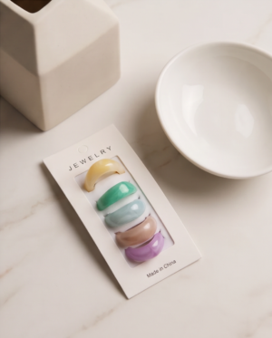 img_1162 Chunky Marbled Acrylic Ring — Pastel Resin Dome Band (Sold Individually)