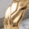 Wide Braided Dome Cuff Bracelet — Gold-Tone Stainless Steel, Hinged Opening