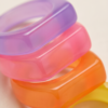 img_1450 Chunky Square Acrylic Ring — Bright Resin Statement Band (Sold Individually)