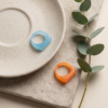 img_1451 Chunky Square Acrylic Ring — Bright Resin Statement Band (Sold Individually)