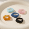img_1453 Chunky Marbled Resin Ring — Glossy Acrylic Band (Sold Individually)