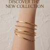 img_1460 Slim Bangle Bracelet Set (6 Pieces) — Gold-Tone Stainless Steel, Smooth & Twisted Stack