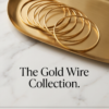 Slim Flat Bangle Bracelets — Gold-Tone Stainless Steel (Sold in Pairs)