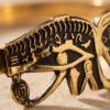 img_1478 Eye of Horus Copper Bangle Bracelet — Pharaonic Hinged Cuff with Hook Clasp