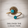 Bohemian Medallion Turquoise Copper Cuff Bracelet — Open Bangle