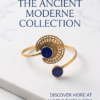 Bohemian Medallion Lapis Blue Copper Cuff Bracelet — Open Bangle