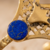 Sculptural Star Lapis Blue Copper Cuff Bracelet — Open Bangle