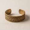 Woven Braid Copper Cuff Bracelet — Wide Antique Gold Bangle