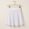 White Sheer Mesh Cover-Up Skirt — High-Waist Flared Beach Skirt