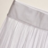 White Sheer Mesh Cover-Up Skirt — High-Waist Flared Beach Skirt