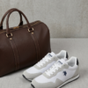 US Polo Assn. White & Grey Retro Running Sneakers