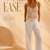 Crochet Fringe Cami Crop Top — Cream Bohemian Beach Top