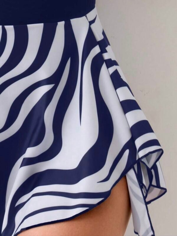 screenshot-56 Navy Zebra Print Swim Dress – Scoop Neck One-Piece with Flared Skirt