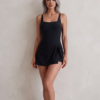img_9549 Black Square Neck Swim Dress with Knot Detail – One-Piece