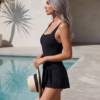 img_9551 Black Square Neck Swim Dress with Knot Detail – One-Piece
