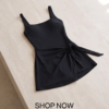 img_9552 Black Square Neck Swim Dress with Knot Detail – One-Piece