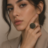 img_9611-2 Vintage Bronze Arabic Engraved Statement Ring – Coin-Style Design