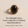 img_9624-2 Vintage Gold-Tone Oval Black Onyx Statement Ring – Braided Edge Detail