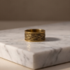 Vintage Gold-Tone Wide Band Ring – Braided Celtic Pattern