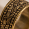 Vintage Gold-Tone Wide Band Ring – Braided Celtic Pattern