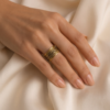 Vintage Gold-Tone Wide Band Ring – Braided Celtic Pattern