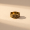 Vintage Gold-Tone Wide Band Ring – Braided Celtic Pattern